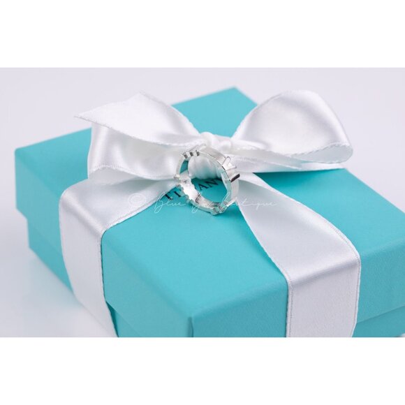 Tiffany & Co. Ring Unisex Atlas Roman Numerals Narrow Band Vintage Pinky Ring - Picture 3 of 9